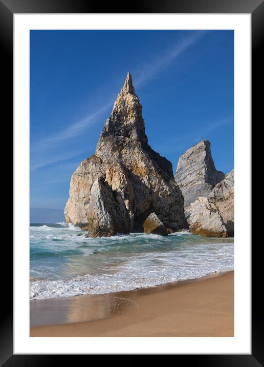 Ursa Beach At The Atlantic Ocean In Portugal Framed Mounted Print by Artur Bogacki