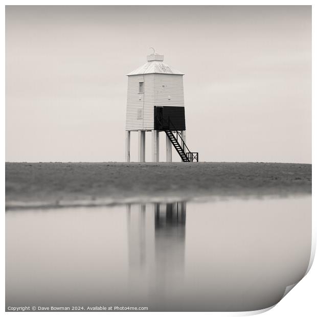 Low Lighthouse Print by Dave Bowman
