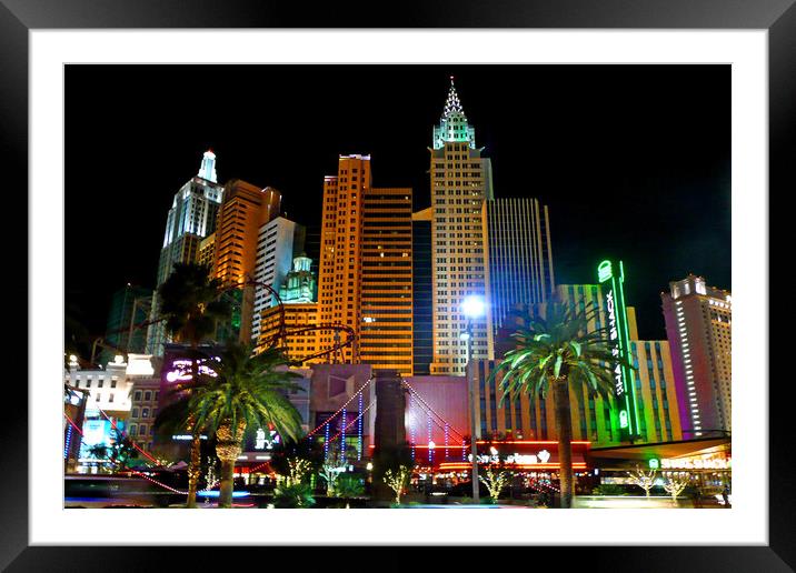 New York New York Las Vegas America Framed Mounted Print by Andy Evans Photos