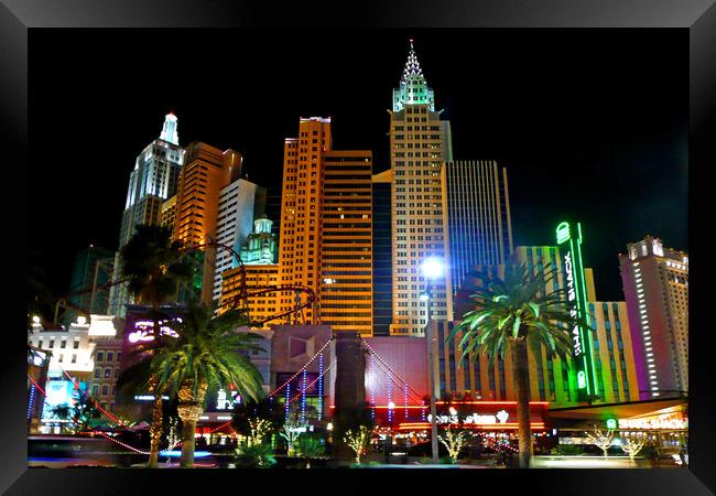 New York New York Las Vegas America Framed Print by Andy Evans Photos