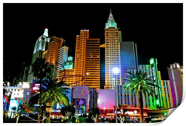 New York New York Las Vegas America Print by Andy Evans Photos