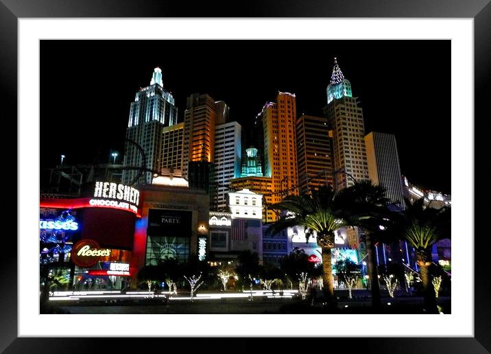 New York New York Las Vegas America Framed Mounted Print by Andy Evans Photos