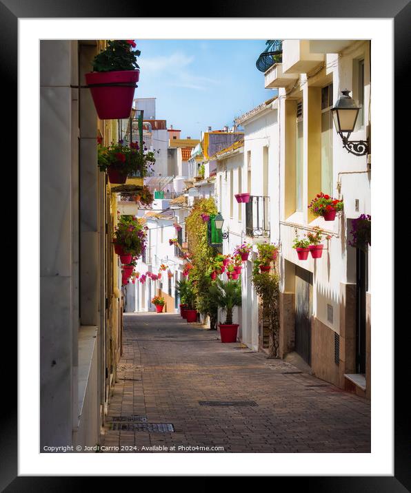 Streets of Estepona - C1804-3078-REA Framed Mounted Print by Jordi Carrio
