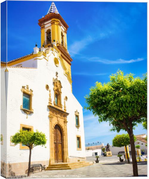 Church of Esteponera - C1804-3083-REA Canvas Print by Jordi Carrio