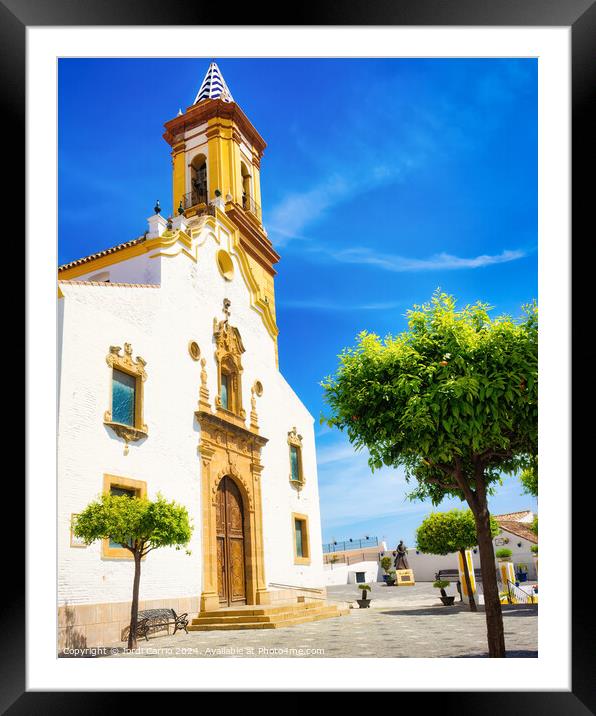 Church of Esteponera - C1804-3083-REA Framed Mounted Print by Jordi Carrio