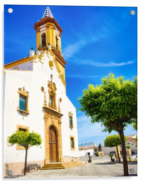 Church of Esteponera - C1804-3083-REA Acrylic by Jordi Carrio