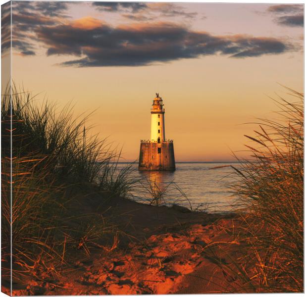 Rattray Lighthouse Sunset  Canvas Print by Anthony McGeever