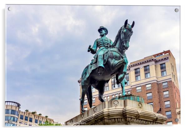 General Mcpherson Civil War Statue Mcpherson Square Washington DC Acrylic by William Perry