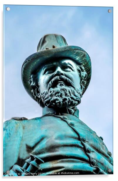 General James Mcpherson Memorial Civil War Statue Mcpherson Squa Acrylic by William Perry