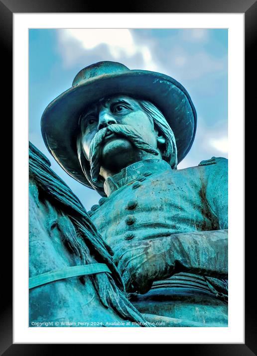 General John Logan Memorial Civil War Statue Logan Circle Washin Framed Mounted Print by William Perry