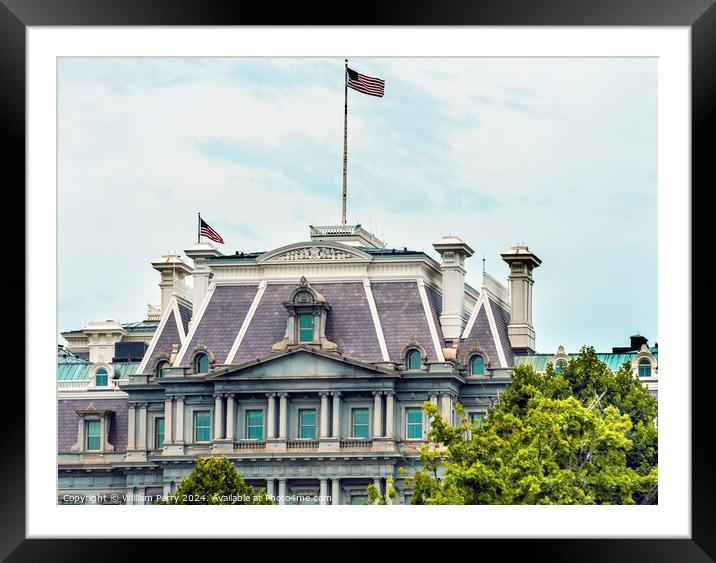 Old Executive Office Eisenhower Building Washington DC Framed Mounted Print by William Perry