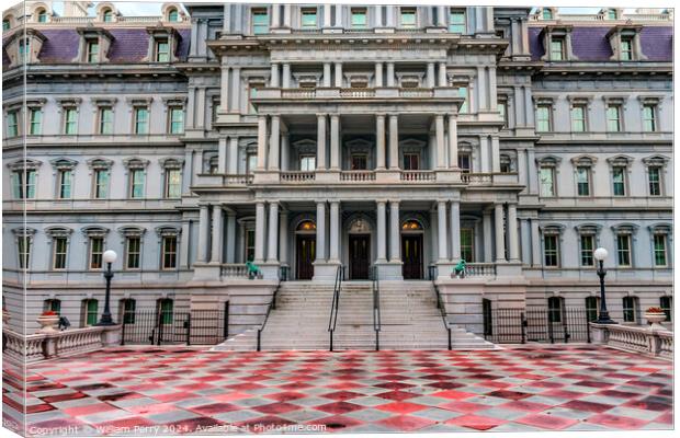 Old Executive Office Eisenhower Building Washington DC Canvas Print by William Perry