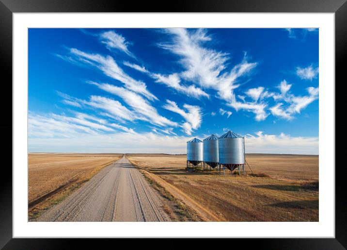 Backroad With Bins on the Side Framed Mounted Print by Dave Reede