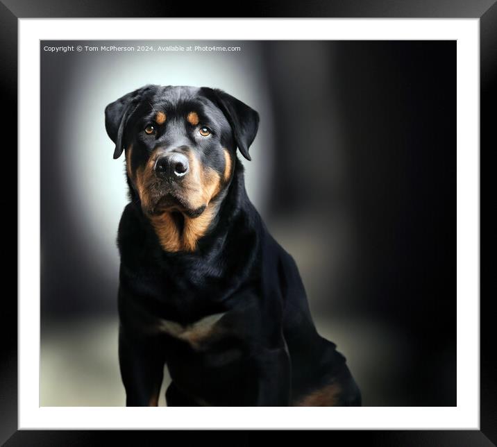 The Rottweiler  Framed Mounted Print by Tom McPherson