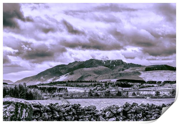 Blencathra Fell in Cumbria Print by Phil Brown