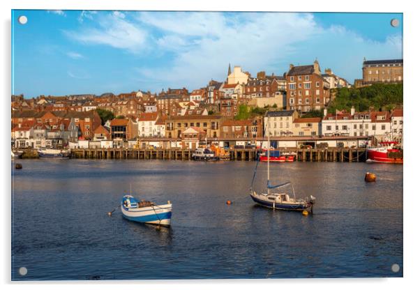 The River Esk Whitby Acrylic by Steve Smith