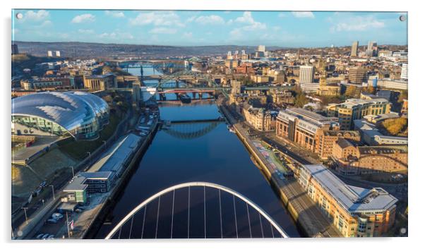 The River Tyne Acrylic by Steve Smith