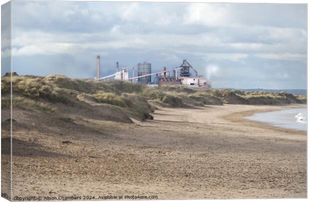 Redcar Blast Furnace Canvas Print by Alison Chambers