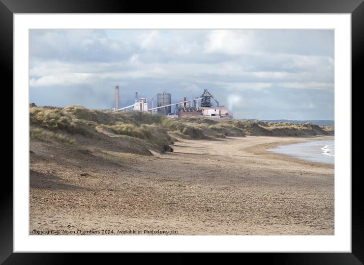 Redcar Blast Furnace Framed Mounted Print by Alison Chambers