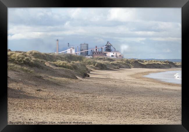 Redcar Blast Furnace Framed Print by Alison Chambers