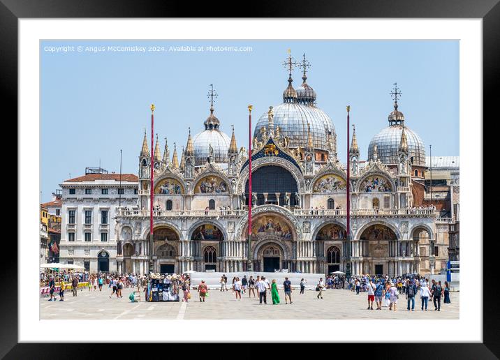 Saint Mark’s Basilica in Venice Framed Mounted Print by Angus McComiskey
