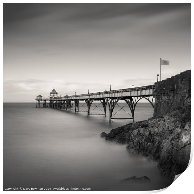 Clevedon Pier Print by Dave Bowman
