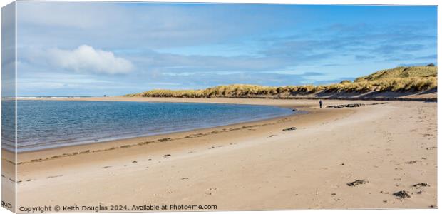 Budle Bay, Northumberland Canvas Print by Keith Douglas