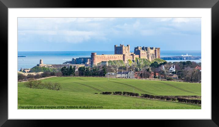 Bamburgh Castle Framed Mounted Print by Keith Douglas