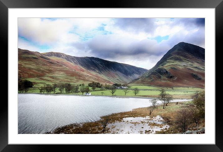 Buttermere and Fleetwith Pike Framed Mounted Print by Ceri Jones