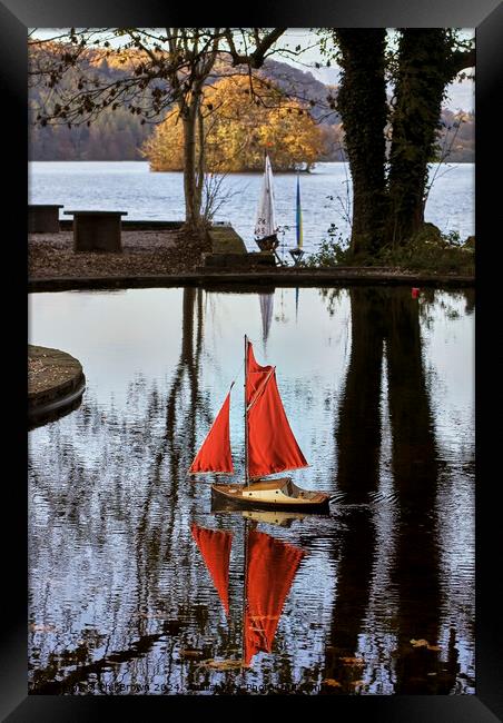 Model boat pond at Windermere, Cumbria. Framed Print by Phil Brown