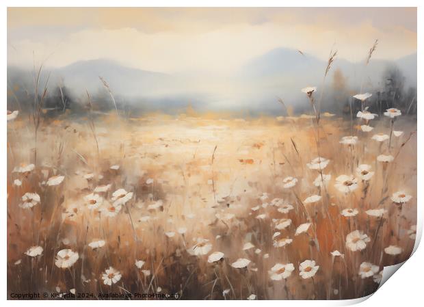 Wild Daisy Painting Print by Kia lydia