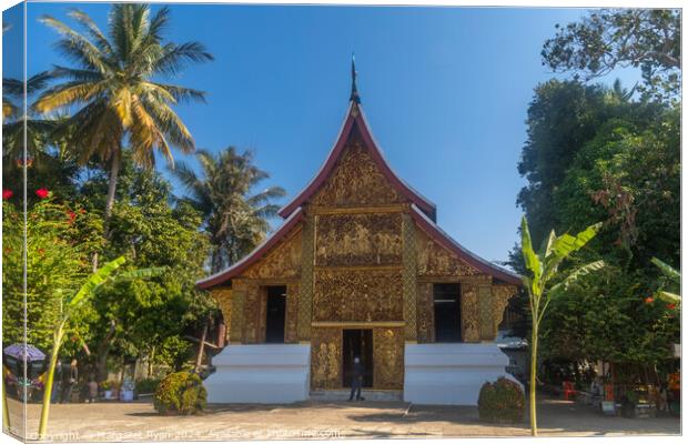 Wat Xieng Thong Carriage House  Canvas Print by Margaret Ryan