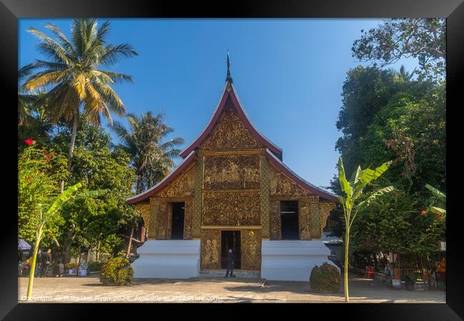 Wat Xieng Thong Carriage House  Framed Print by Margaret Ryan