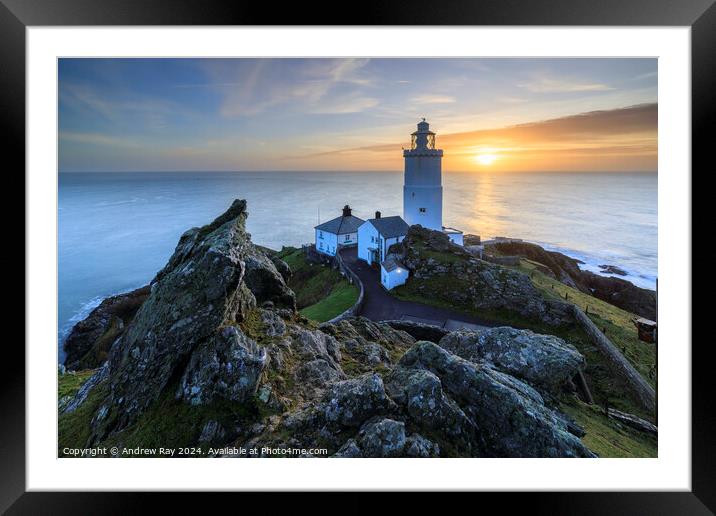 Morning at Start Point Lighthouse Framed Mounted Print by Andrew Ray