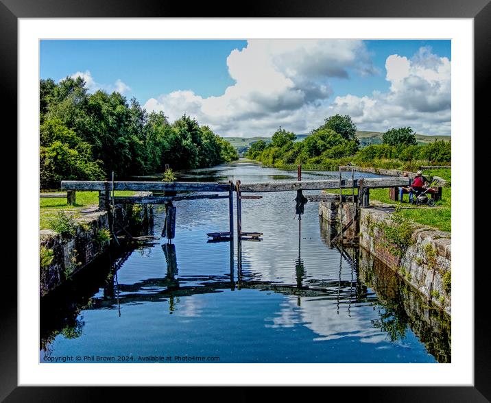 Derelict lock gates at Canal Foot, Ulverston, Cumbria. Framed Mounted Print by Phil Brown