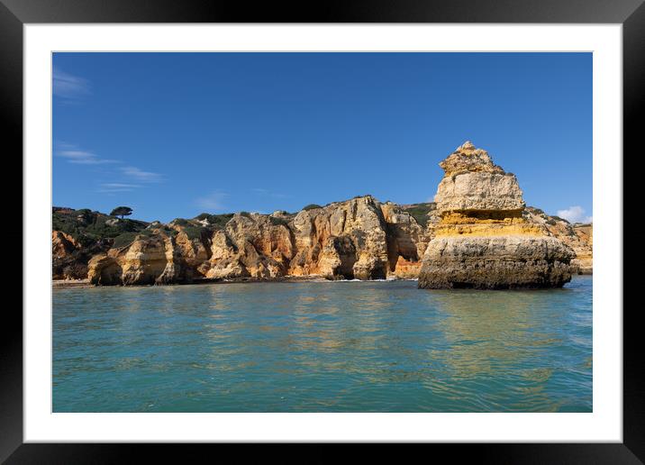 Scenic Coastline Of Algarve In Portugal Framed Mounted Print by Artur Bogacki