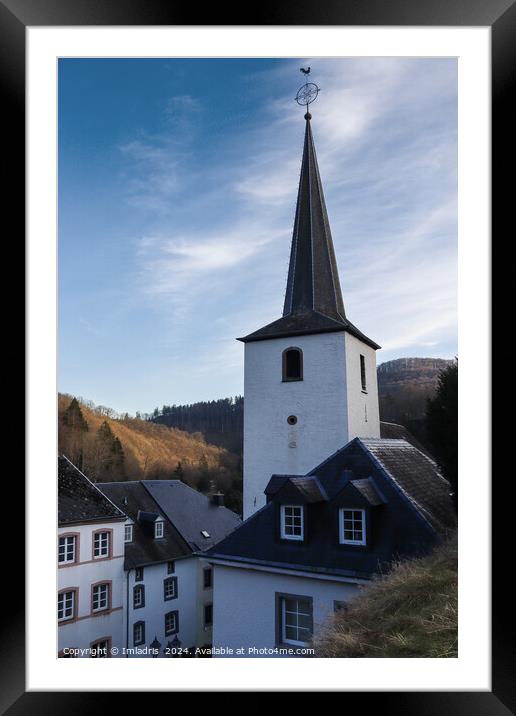 Church of the Nativity, Esch-sur-Sure, Luxembourg Framed Mounted Print by Imladris 