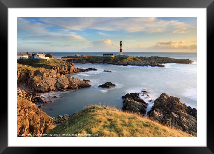 Buchan Ness Lighthouse (Boddam)  Framed Mounted Print by Andrew Ray
