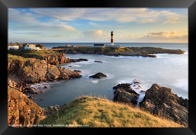 Buchan Ness Lighthouse (Boddam)  Framed Print by Andrew Ray