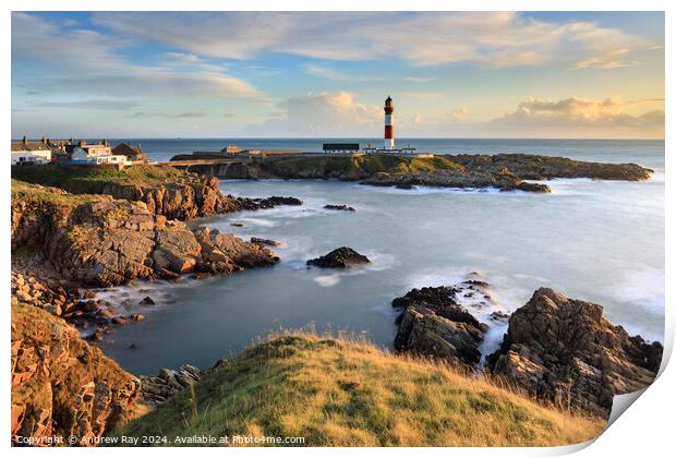 Buchan Ness Lighthouse (Boddam)  Print by Andrew Ray