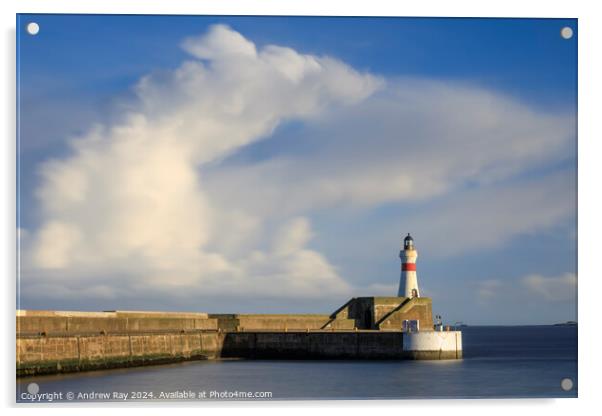  Harbour Lighthouse (Fraserburgh) Acrylic by Andrew Ray
