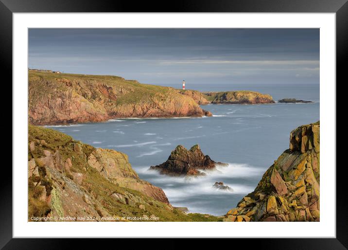 Lighthouse view (Longhaven Cliffs)  Framed Mounted Print by Andrew Ray