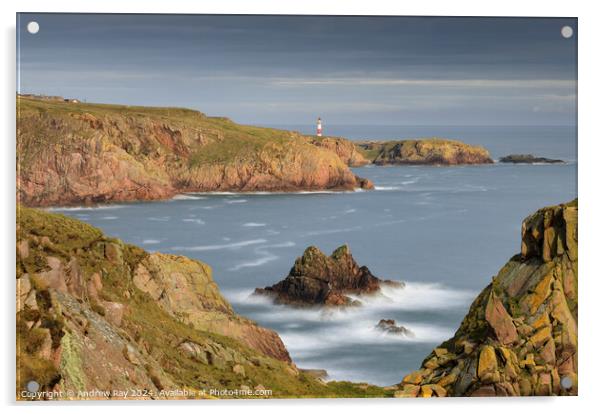 Lighthouse view (Longhaven Cliffs)  Acrylic by Andrew Ray