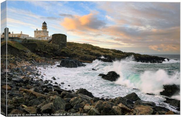 Evening at Kinnaird Head Lighthouse  Canvas Print by Andrew Ray
