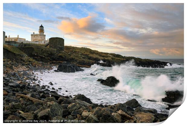 Evening at Kinnaird Head Lighthouse  Print by Andrew Ray