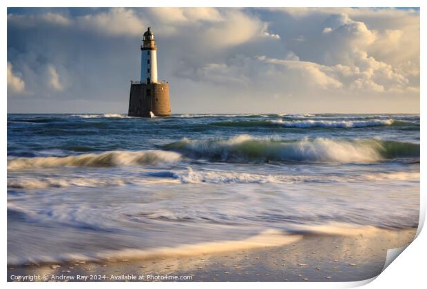 Morning at Rattray Lighthouse Print by Andrew Ray