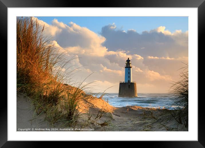 First sunlight at Rattray  Framed Mounted Print by Andrew Ray