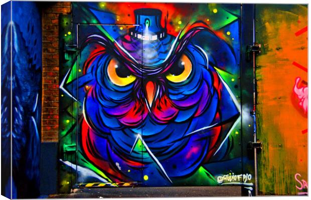 Graffiti Street Art Camden Town London Canvas Print by Andy Evans Photos