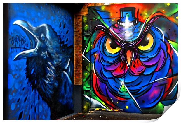 Graffiti Street Art Camden Town London Print by Andy Evans Photos