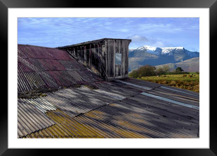 Old workshop in Lake District setting Framed Mounted Print by Phil Brown